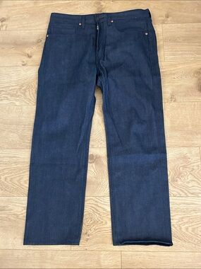 Levi’s Straus Blue Tab 505 Japanese Selvedge Denim Jeans size 34, Straight NWOT